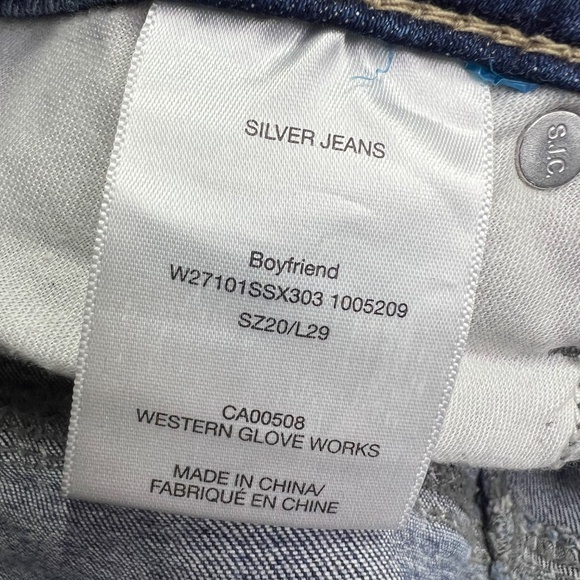 👖|•SILVER JEANS•| Boyfriend Stretch Jeans Size 20 / L29👖 - Picture 6 of 8